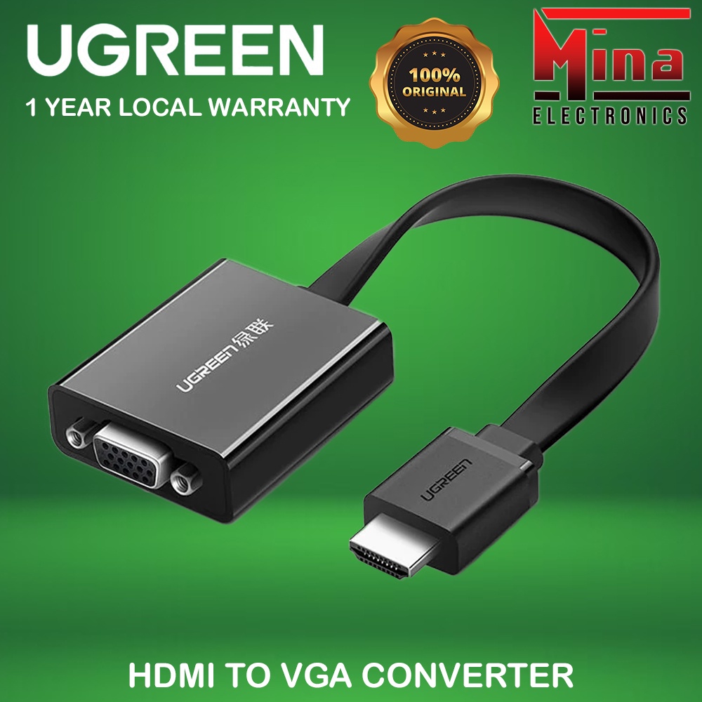 UGREEN MM103 HDMI to VGA Converter 25cm (Black) Shopee Philippines