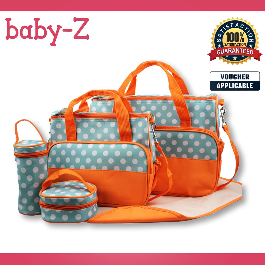 orange diaper bag