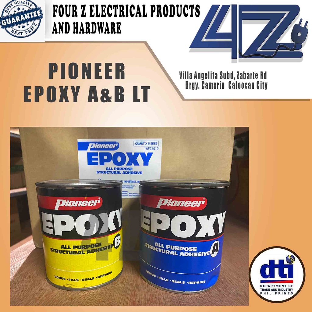 Pioneer All Purpose Epoxy A&B / Epoxy A and B set 1L Shopee Philippines