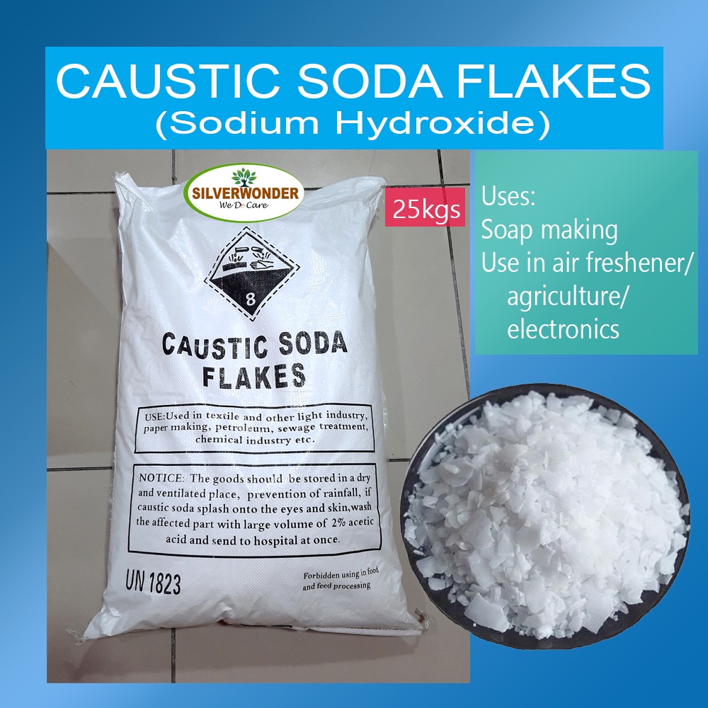 25kgs Caustic Soda Flakes Sodium Hydrogen Lye (China) Shopee Philippines