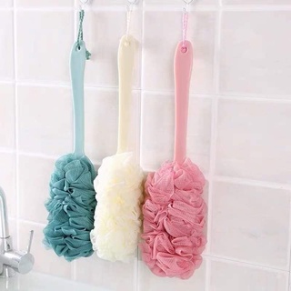 New Shower Scrubber Loofah Sponge Bath Body Back Brush with Long Handle #2
