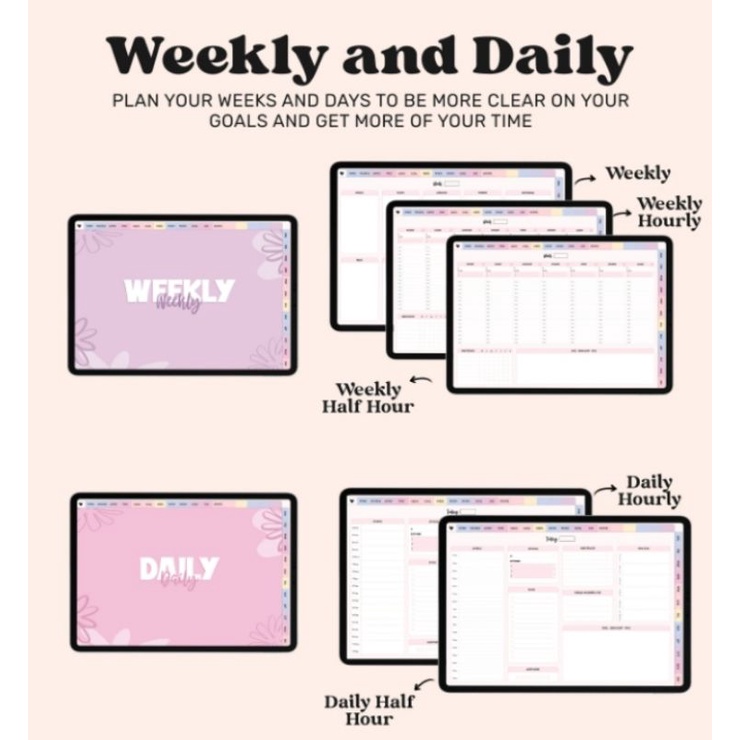Digital Life Planner, Digital iPad, Notability, Goodnotes Planner, Undated Digital Planner