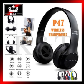 P47 Wireless Bluetooth On-Ear Headphone Headset 5.0 Bluetooth FM radio AUX with microphone