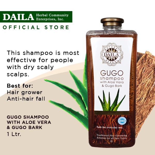 Daila Gugo Shampoo with Aloe vera & Gugo bark 1 Liter Shopee Philippines
