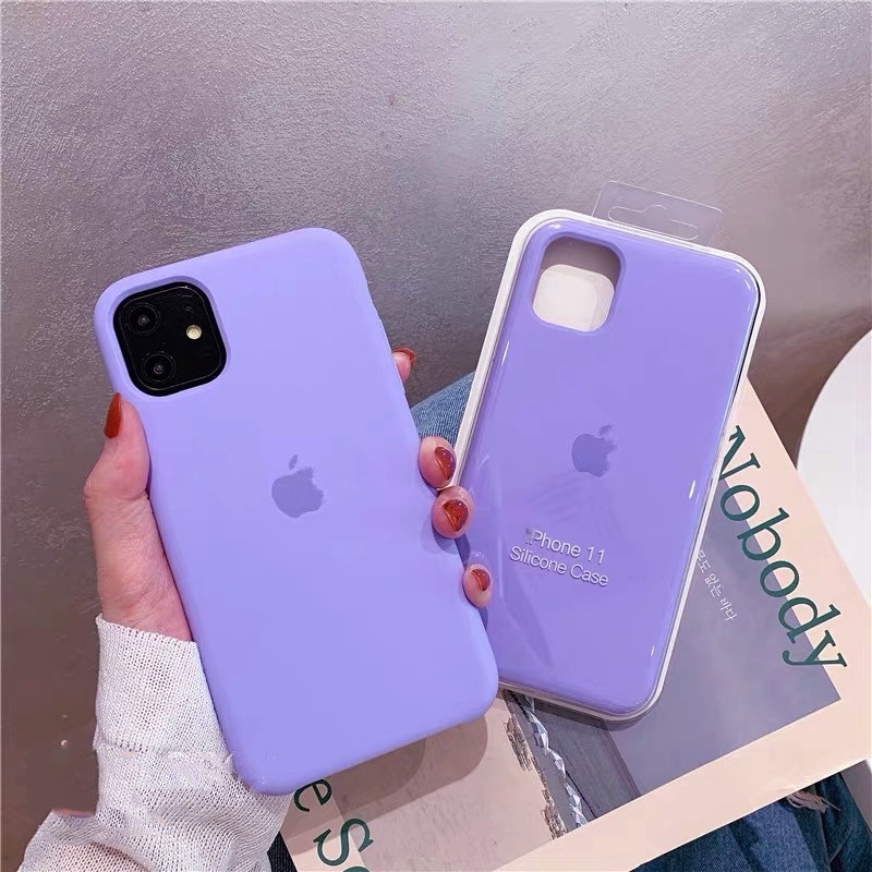 Light Purple Full Coverage Iphone 12 13 13 Pro Max 12 Pro Max 11 Pro Max Xs Max Xr 7 8plus 8 Liquid Silicone Phone Case Shopee Philippines