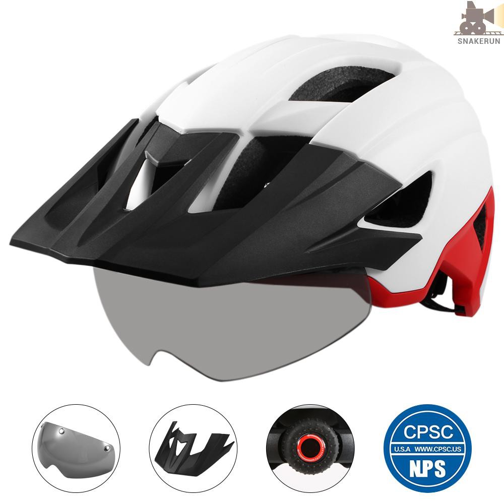 bicycle helmet with goggles