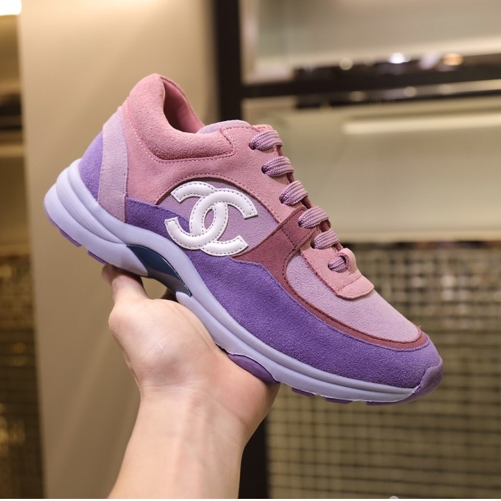 COD】Chanel Purple w/ Pink Women's Sport 