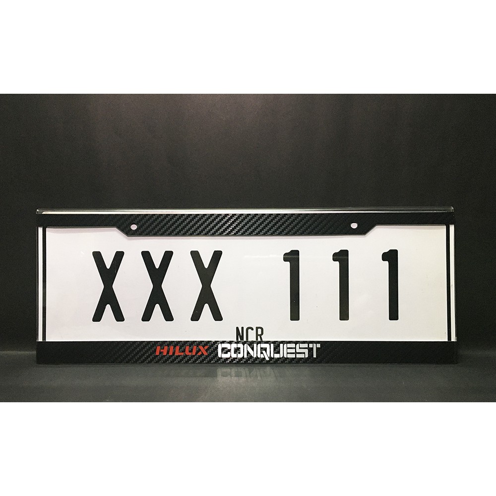 Car Plate Cover for Toyota Hilux Conquest Carbon Fiber Design Shopee