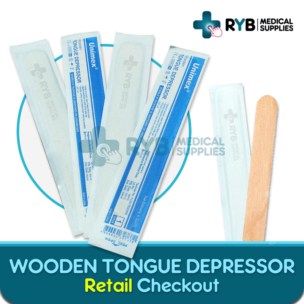 Sterile Wooden Tongue Depressor (SOLD PER PICE) Any brand Shopee