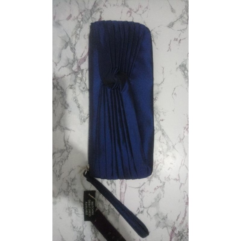 midnight blue clutch bag