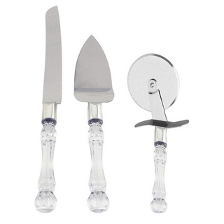 Pizza knife hob household stainless steel cake knife cutting pizza knife shovel set 3-piece set #4