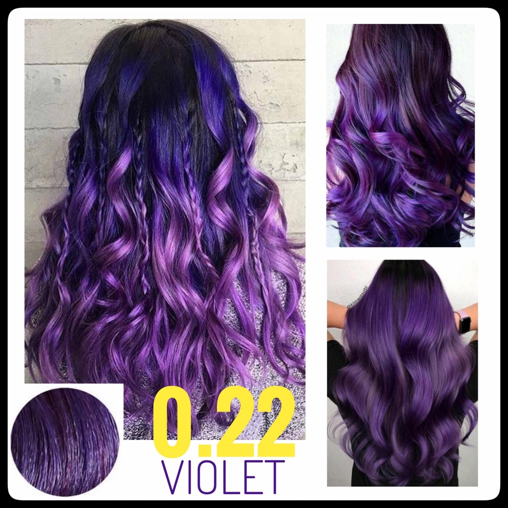 bremod 022 violet hair color with oxidizer cream 100ml shopee