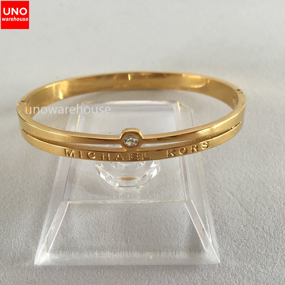 Michael Kors Bracelet Gold Diamonds Bangle Diameter  | Shopee Philippines