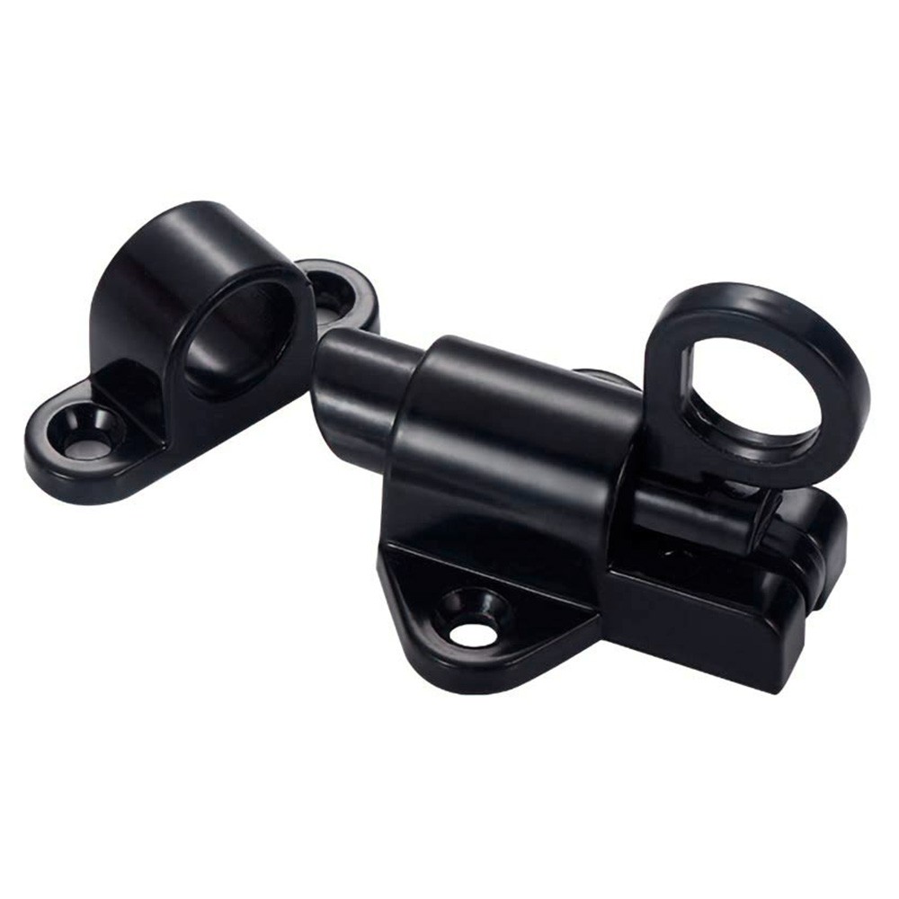 Aluminum Alloy Automatic Window Spring Door Bolt Latch, Black