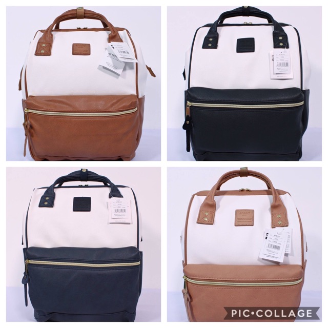 anello large leather backpack