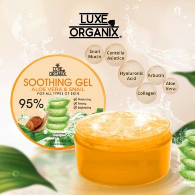 Luxe Organix Soothing Gel Aloe vera & Snail Shopee Philippines