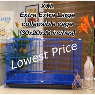 (Shopee Express Check out only) XXL Extra Extra Large (SIZE 3) Dog Cat Collapsible Cage 30x20x23in