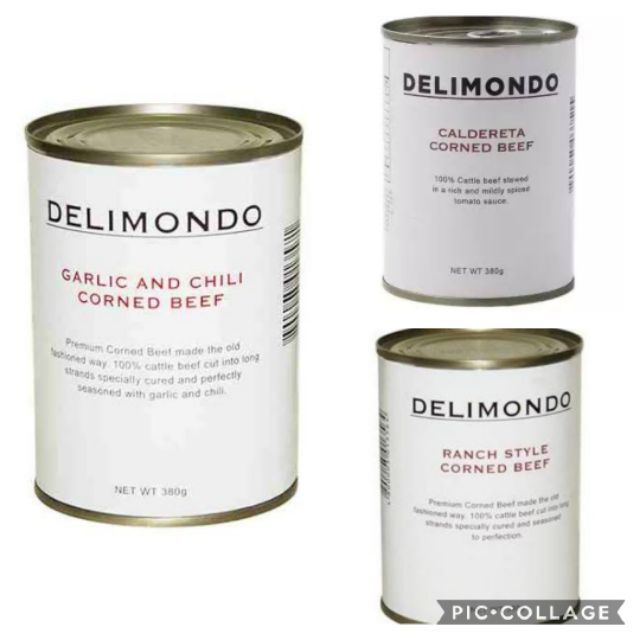 DELIMONDO Easy Open Can Corned Beef 380 grams Shopee Philippines