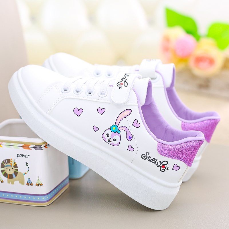 Korean fashion StellaLou white shoes for girls comfortable casual sneakers with box(size 26-37)
