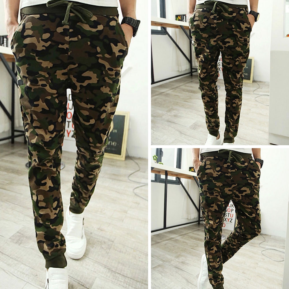 slim fit camo joggers