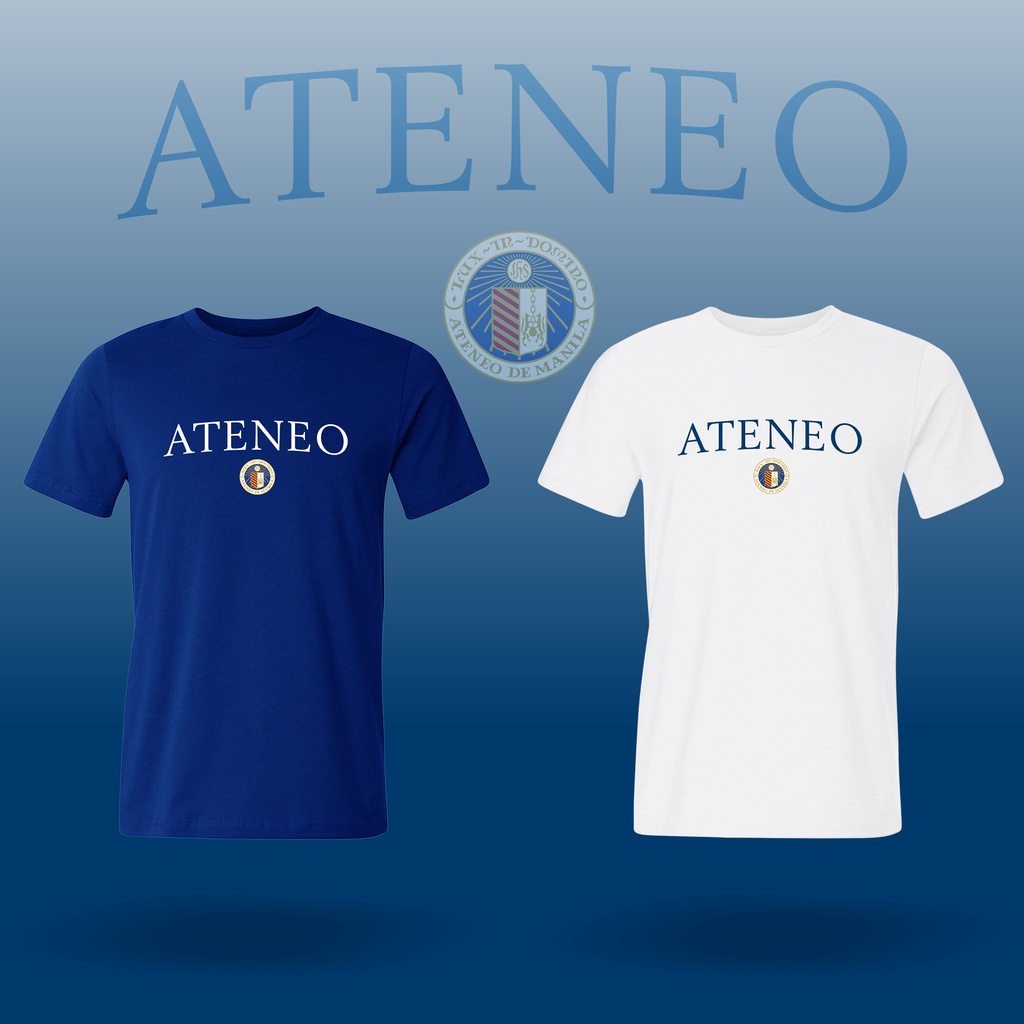 Ateneo University - Text and Seal Gildan Premium Cotton Tshirt Unisex