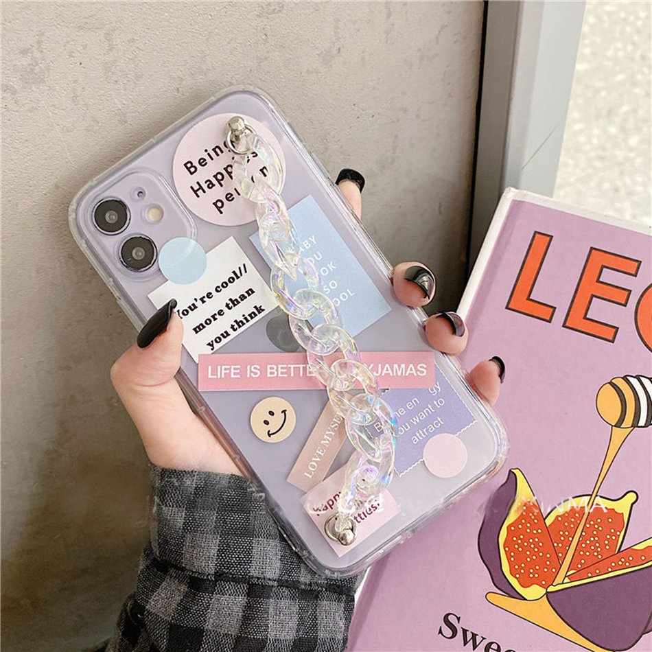 Colorful Chain Case Samsung A03s A03 S20 FE A72 A52 A32 A12 A42 A70 A71