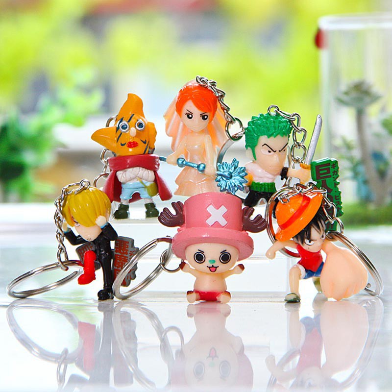 6pcs Set Anime One Piece Luffy Chopper Keychain Gift Shopee Philippines