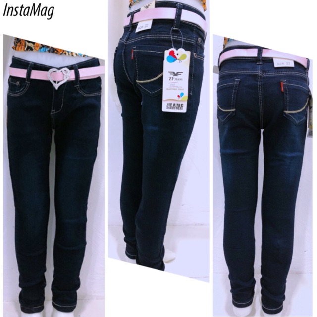 navy blue jeans girl