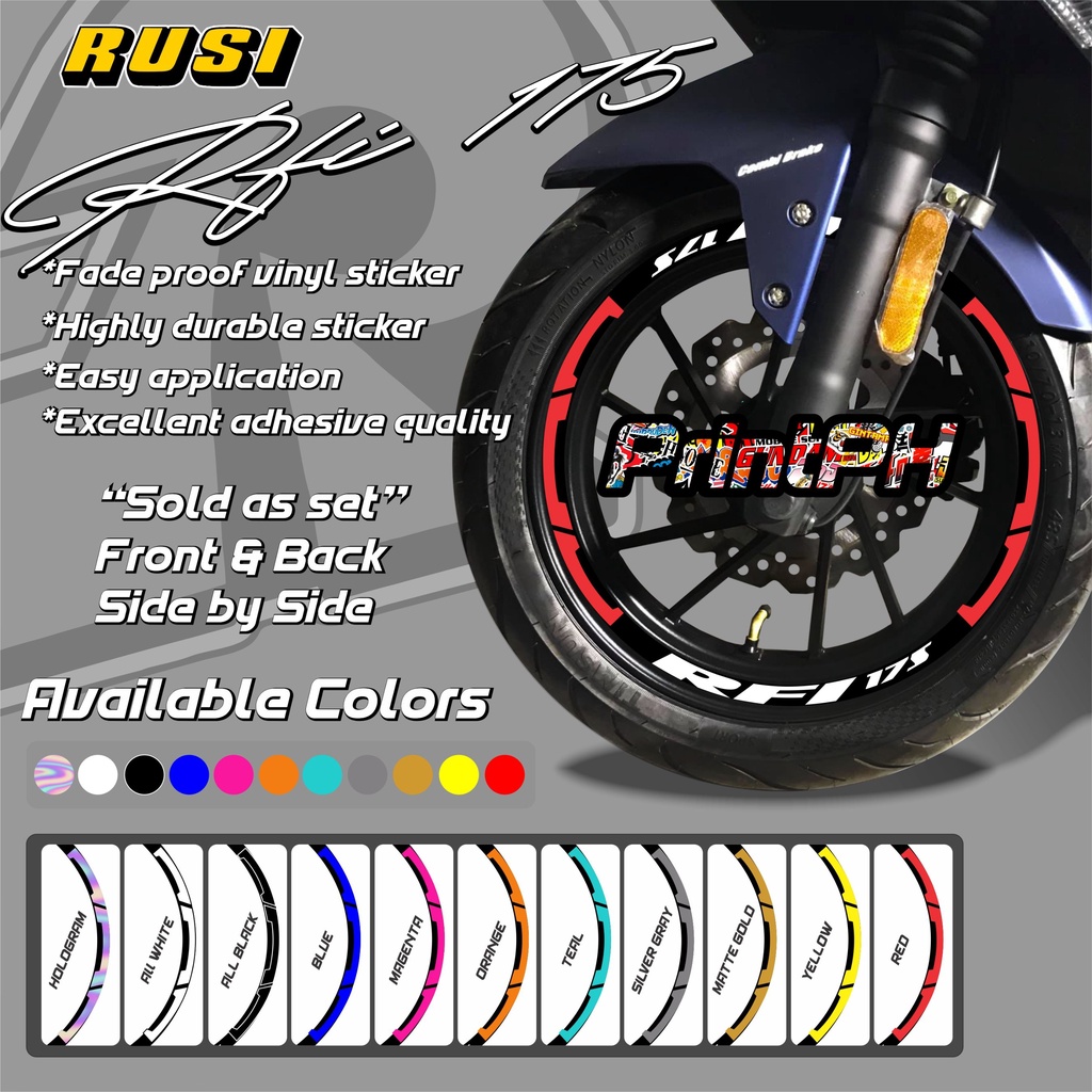 Rusi Rfi 175 Mag Decals Sticker Front & Back Side by Side Complete Set ...