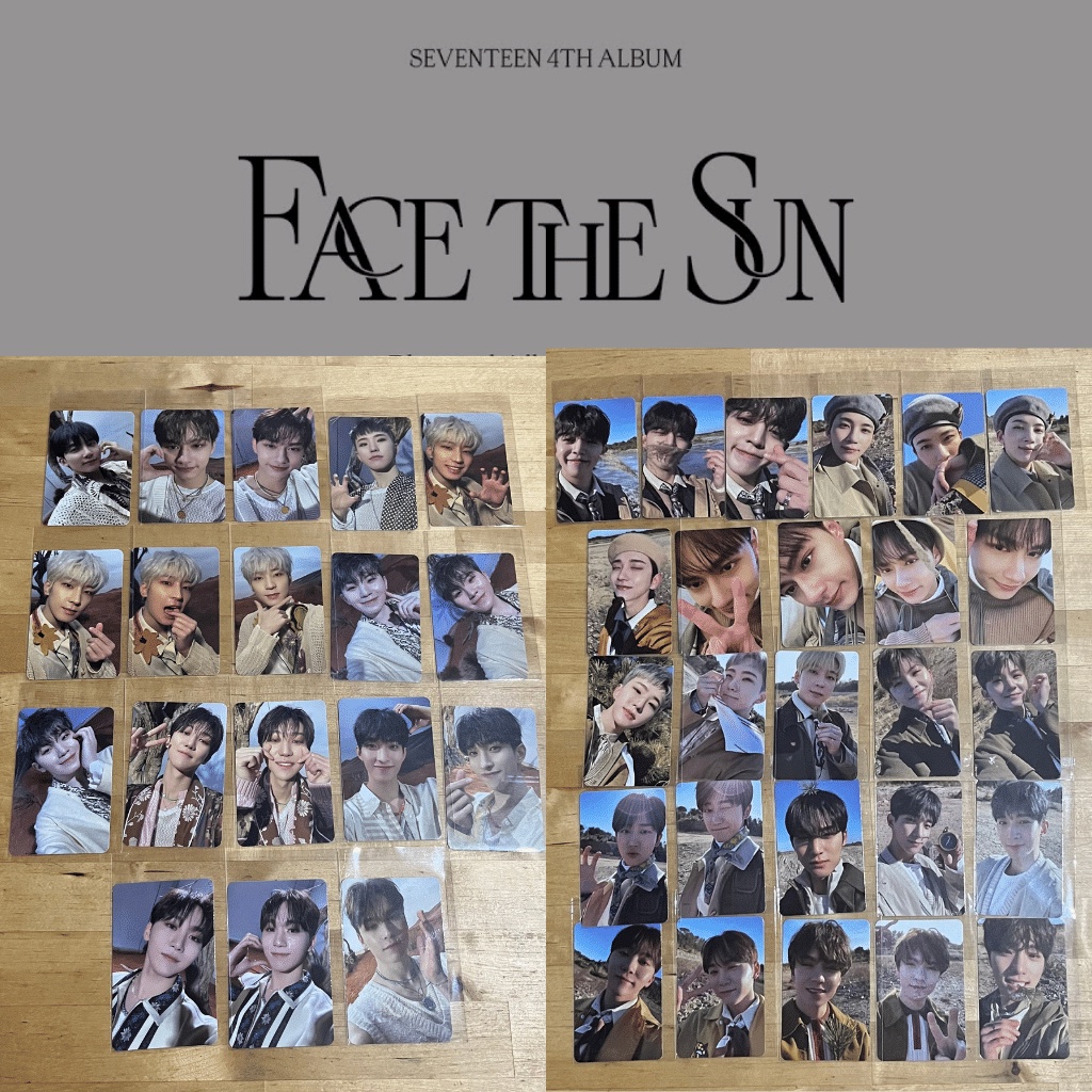 Seventeen Face The Sun Album Photocards Ray Version Shopee Philippines