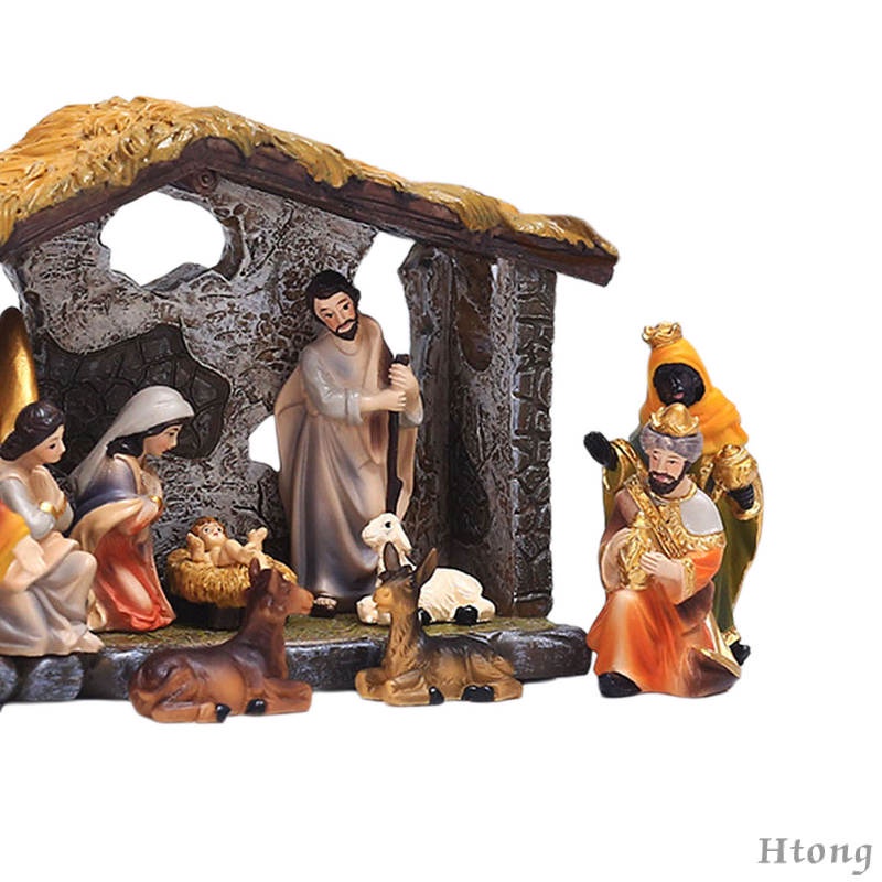 Easter Resurrection Scene Decoration Easter Nativity Scene Set, Resin ...