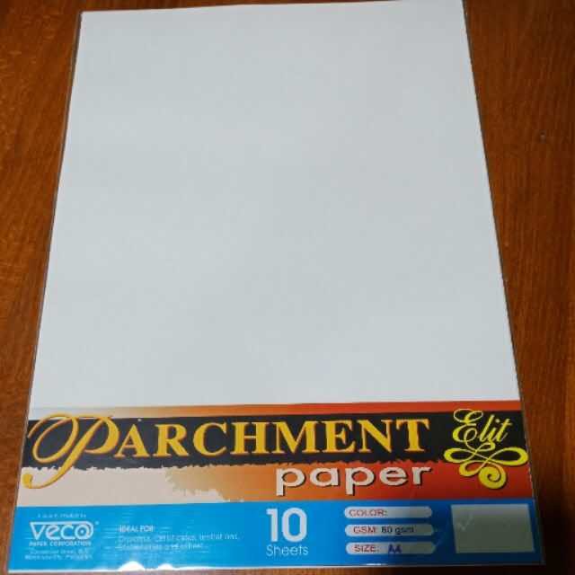 Parchment paper 80gsm 9x12, A4, Short 100 sheets (10 packs) | Shopee