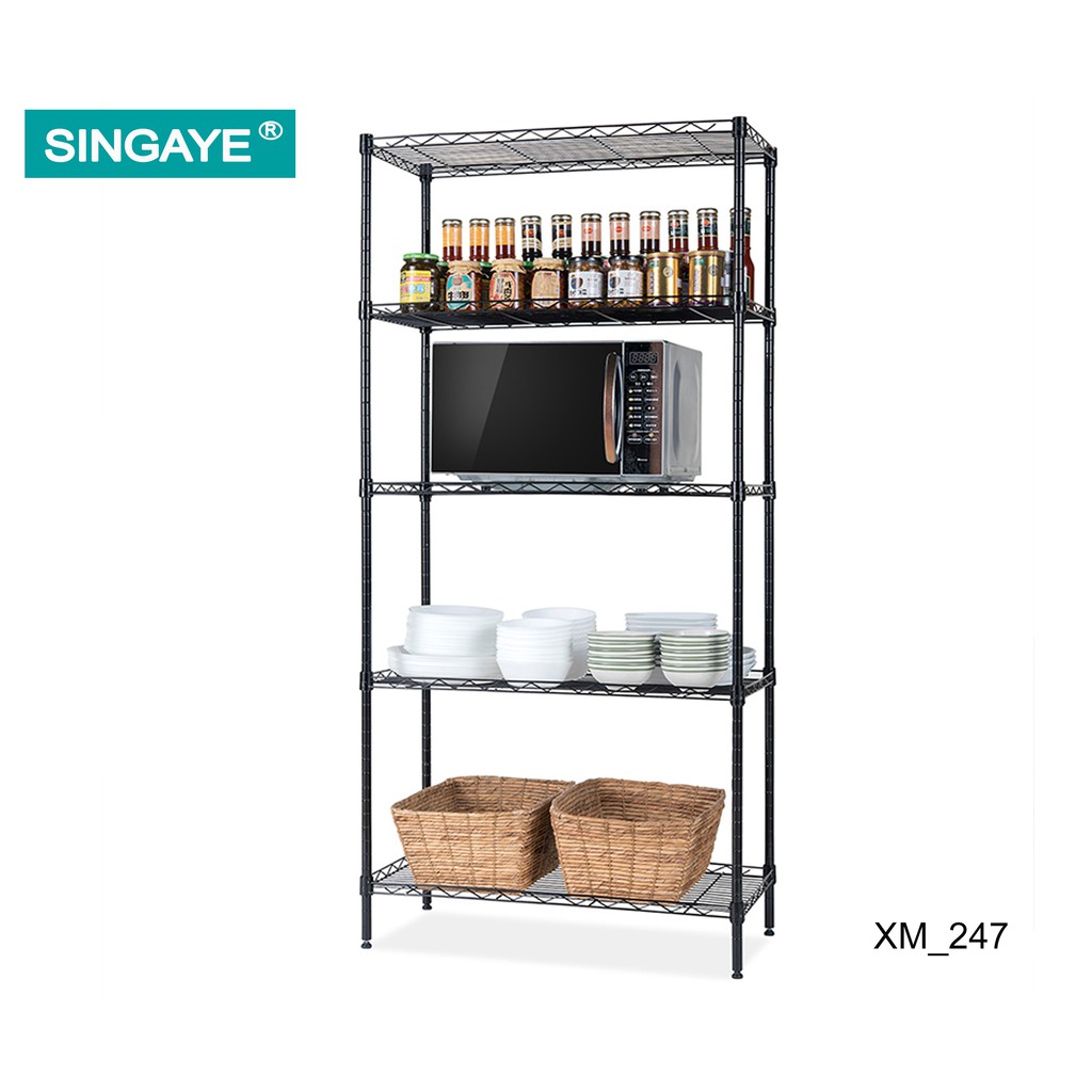 Singaye Kitchen Shelves Storage Rack Shelves Space Organisers High Carbon Steel 5 Mesh Layers