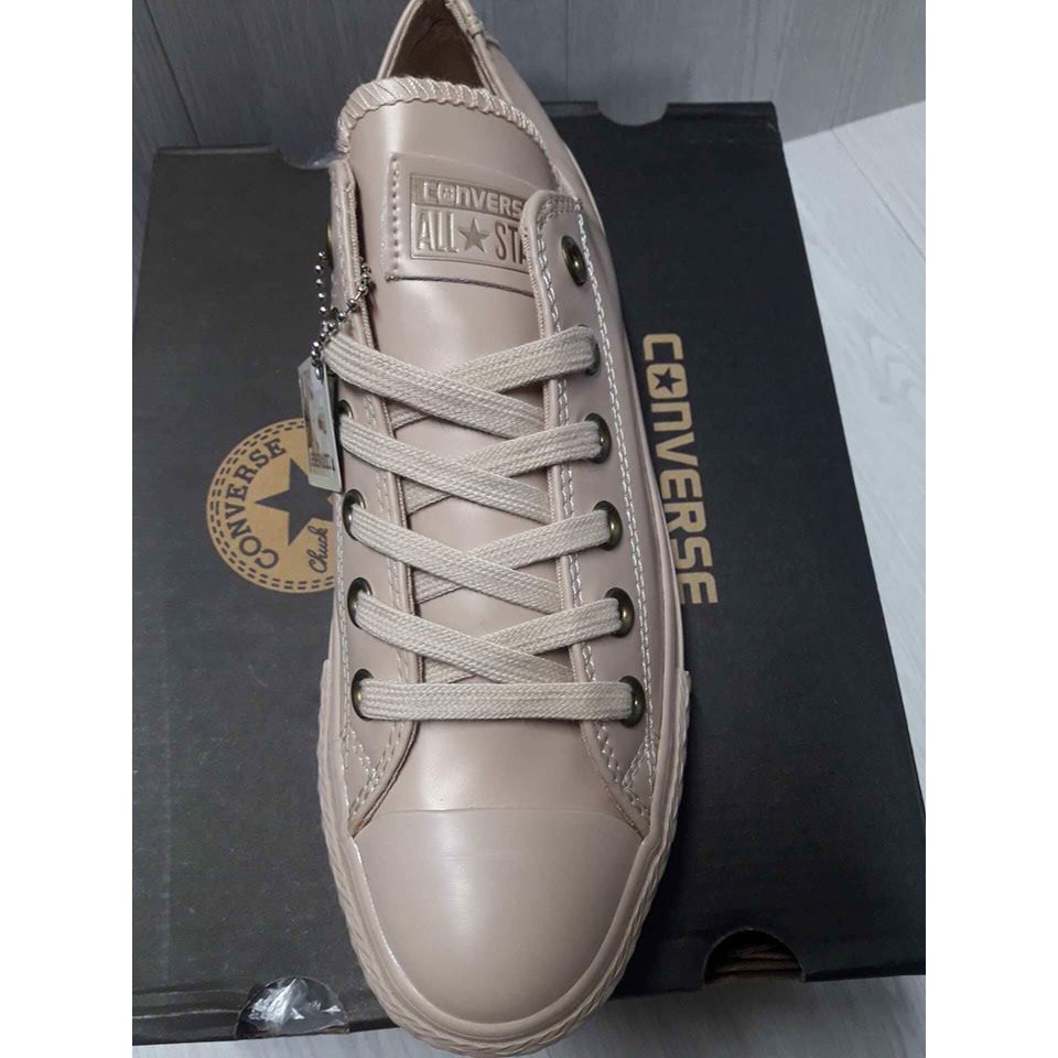 nude leather converse