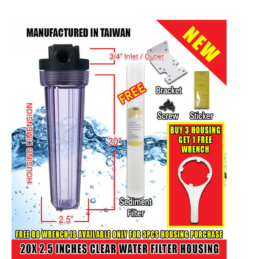20SL Clear Water Filter Housing 20x2.5 Inches Shopee Philippines