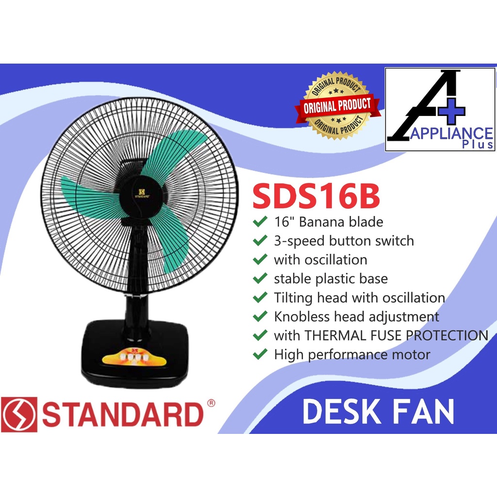STANDARD DESK FAN SDS16B Shopee Philippines