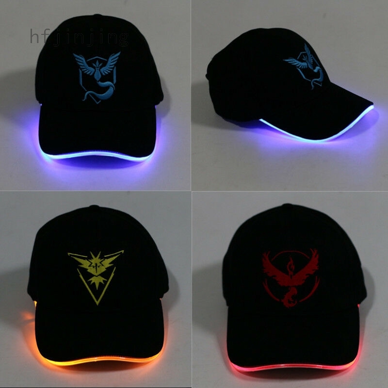 Chic LED Light Pokemon Go Cap Hat Team Valor Team
