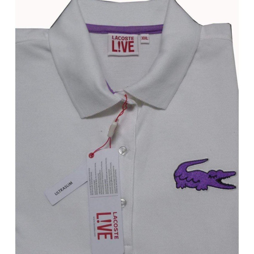 lacoste live polo with large crocodile