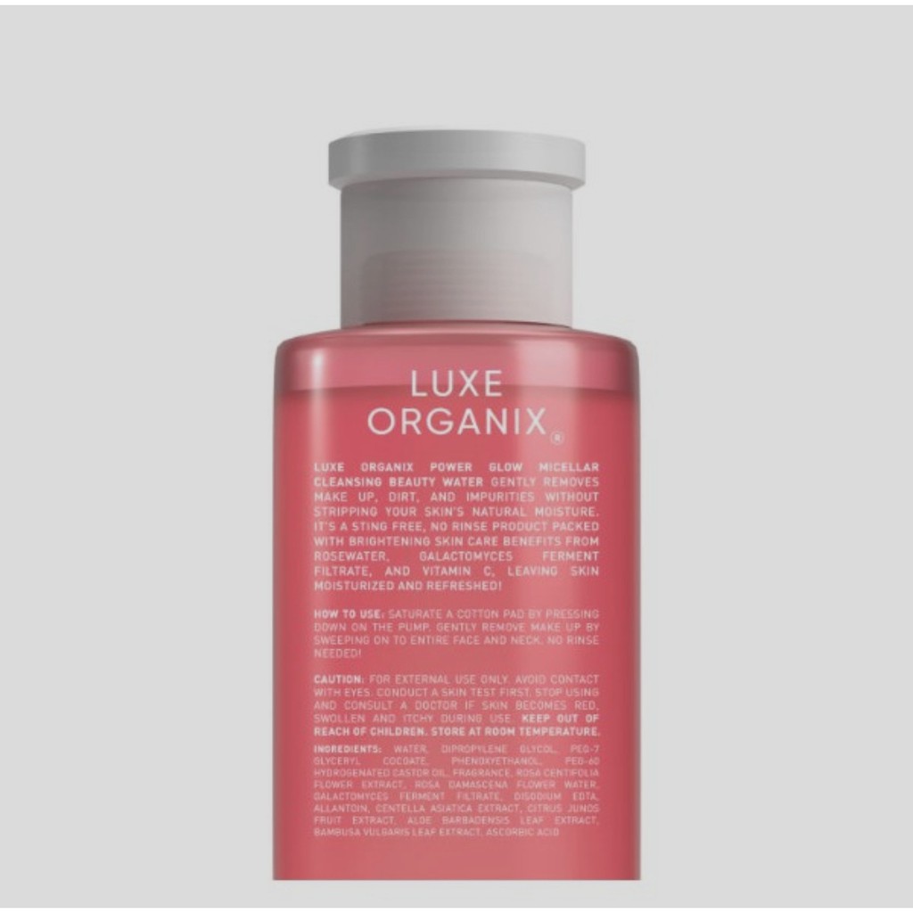 luxe organix micellar water