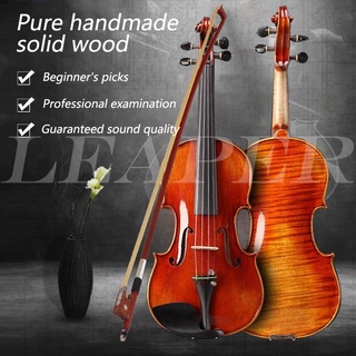 Violin for Beginner Full Size 4/4 Acoustic Pure Sound Student with Case Bow Rosin Green 