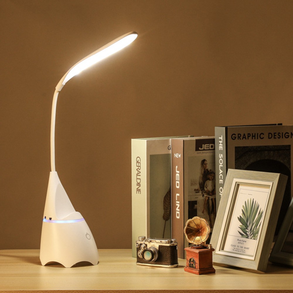 Table Lamp Speaker Lampu Meja Dan Audio USB Rechargeable 