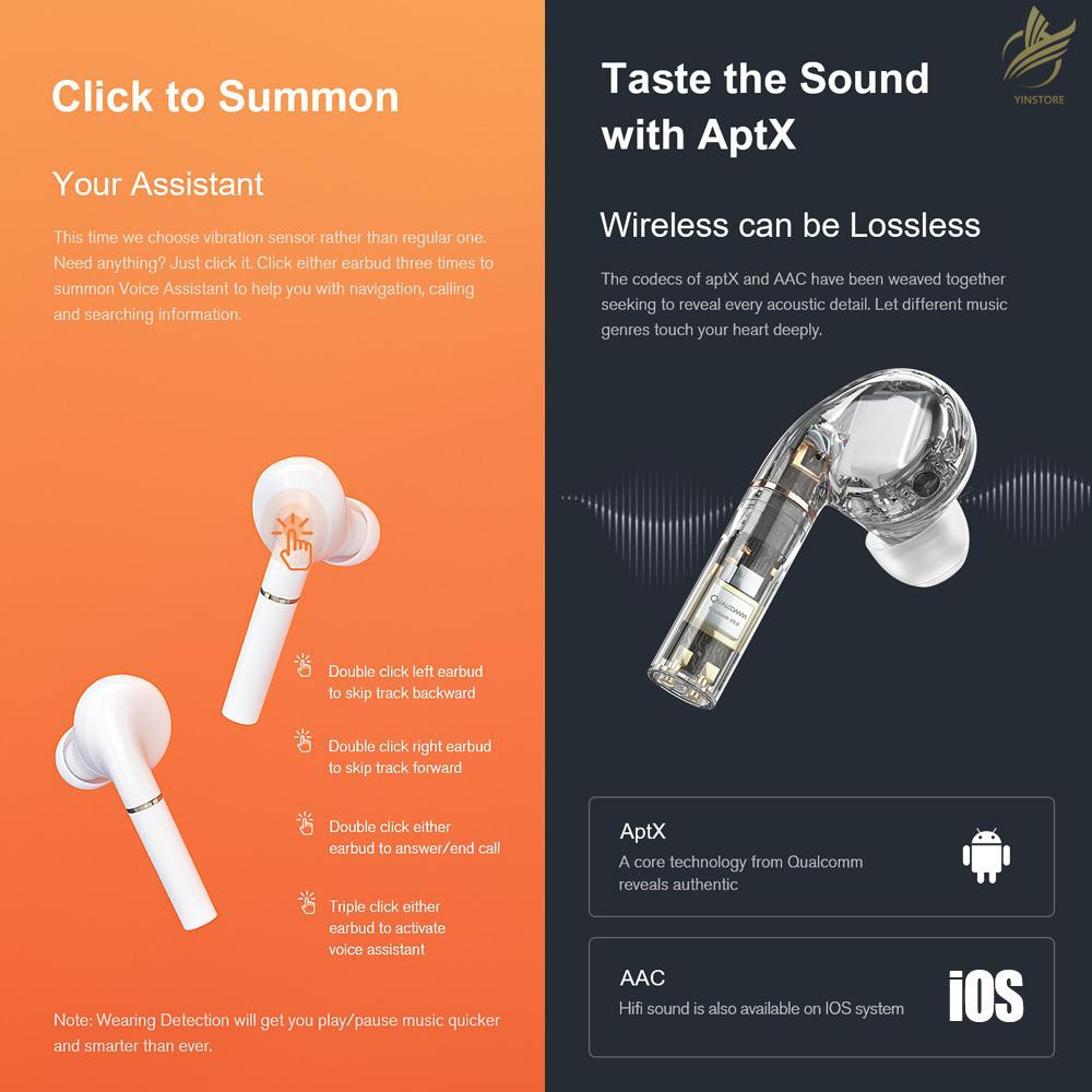 Global Version Haylou T19 Tws Earphones Pop Up Phone In Ear Earbuds Aptx c Dual Microphones Wirel Shopee Philippines