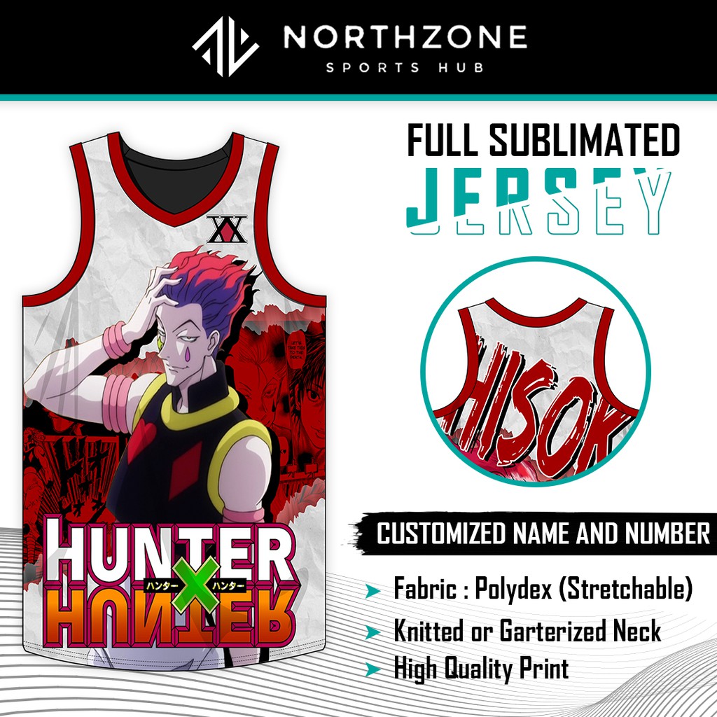 Hunterxhunter Anime Full Sublimation Collection Jersey Top Gon Hisoka Killua Kurapika Leorio Shopee Philippines
