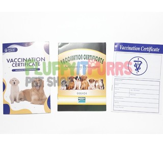 Pet Vaccination Certificate / Card | Shopee Philippines