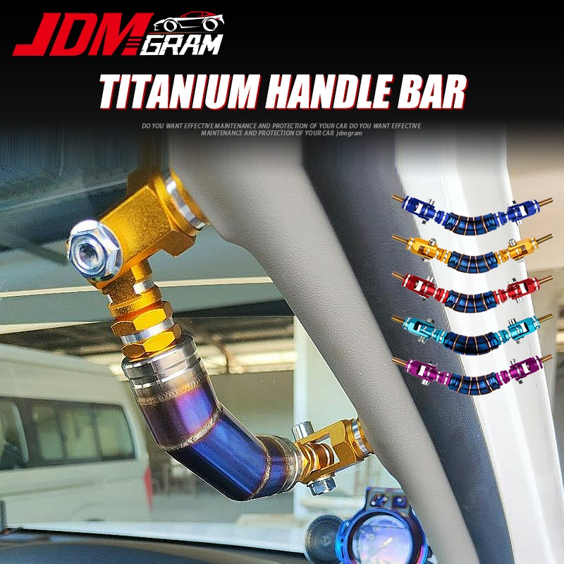 Universal Titanium Car Roof Handle Burnt Blue 1PC Stainless Steel Auto