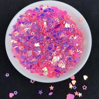 INF Mixed PVC Glitter Epoxy Resin Mold DIY Filling Nail Art Decoration Shell Peach Heart Star Golden Crystal Sequins #5