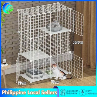 【COD】 Stackable Cat cage Dog Cat Rabbit Cage easy assemble kitten pet cage Pet House【Reody stock】