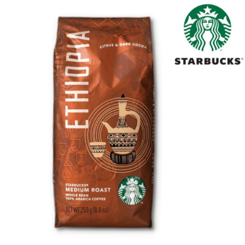 STARBUCKS COFFEE ETHIOPIA 250Grams citrus & Dark cocoa wholebeans ...