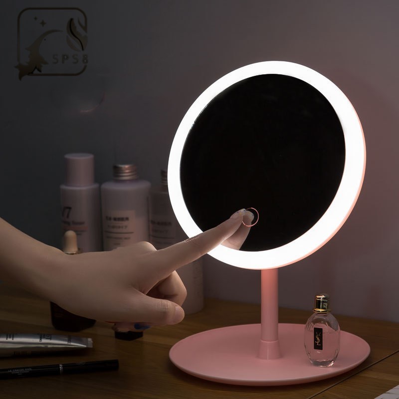 Led Makeup Mirror With Light Fill, Lighted Makeup Mirror Desktop
