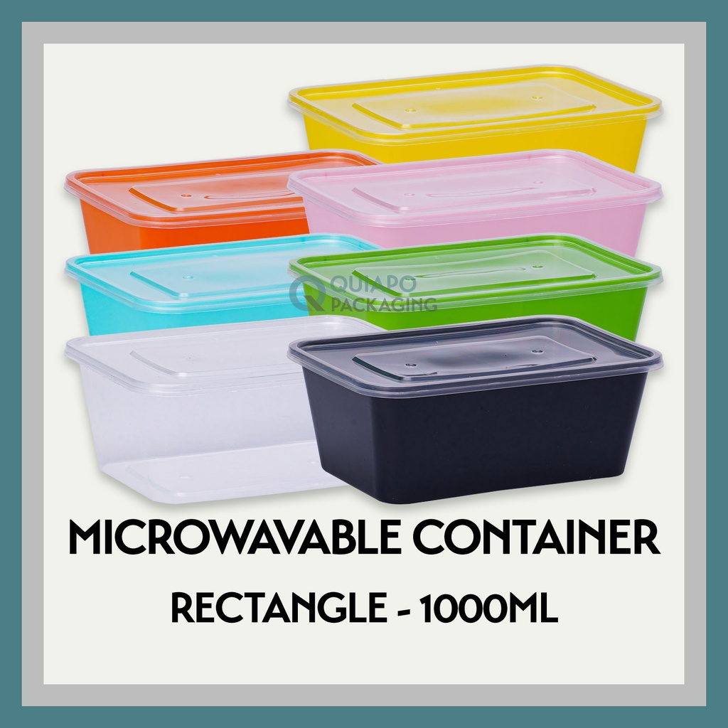 SKZ Microwavable Container RE1000 Clear/Black/Colored (10 pcs